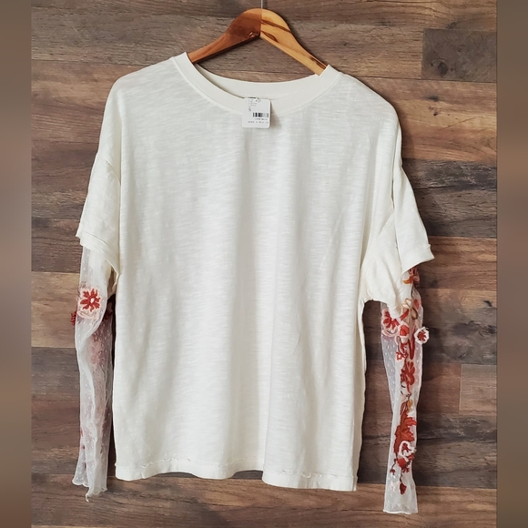 NWT FREE PEOPLE GARDENER TEE S - Picture 5 of 6
